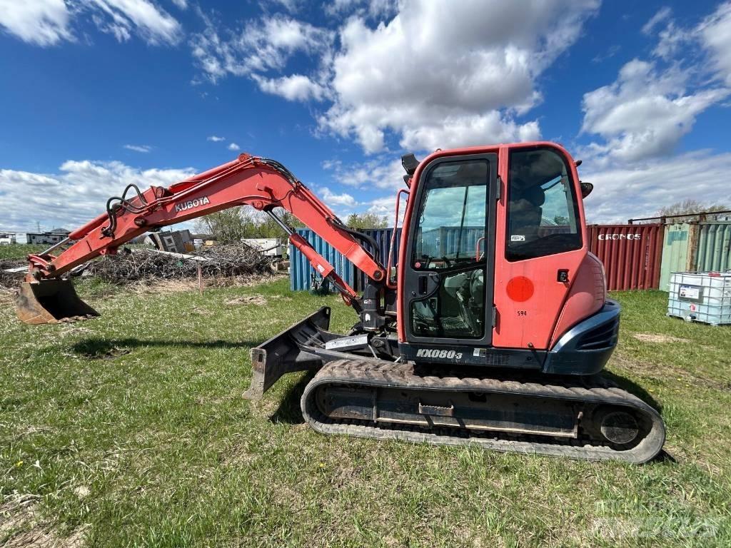 Kubota KX 080-3 Mini bagri <7t