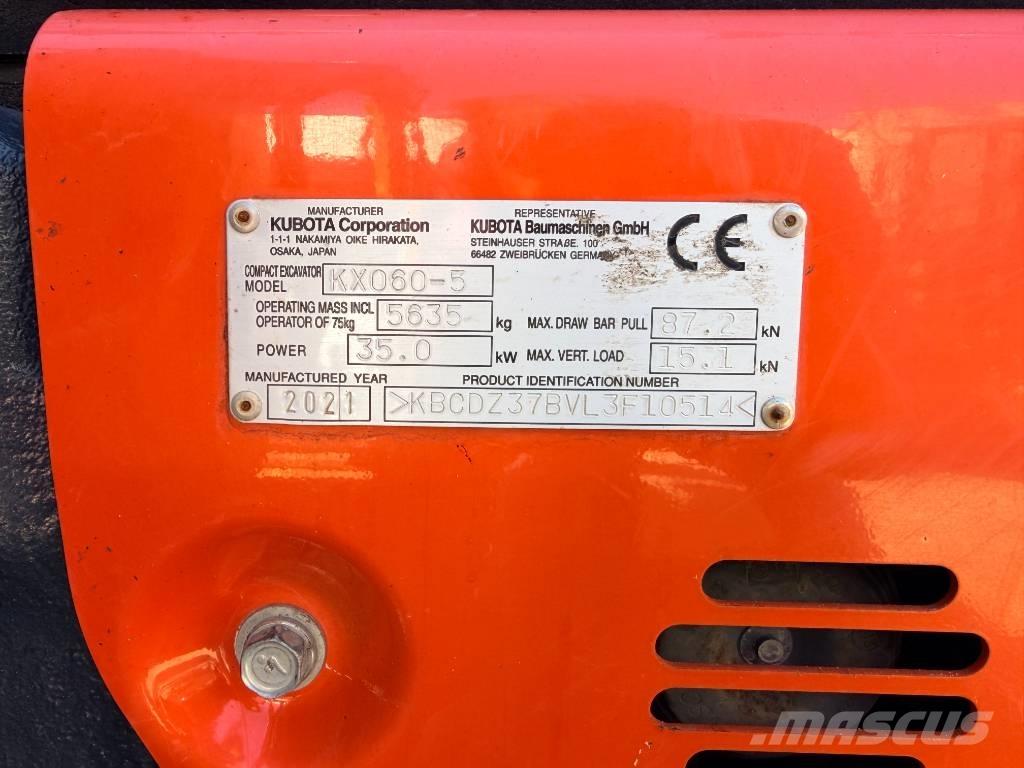 Kubota KX060-5 GLS2 Mini bagri <7t
