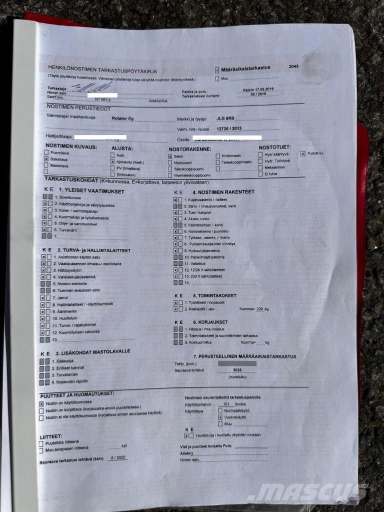 JLG 6 RS Škarjaste dvižne ploščadi