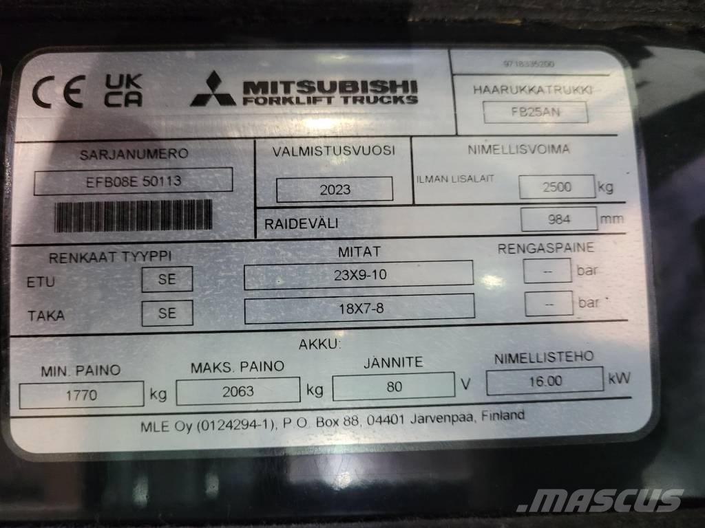 Mitsubishi FB 25 AN Električni viličarji