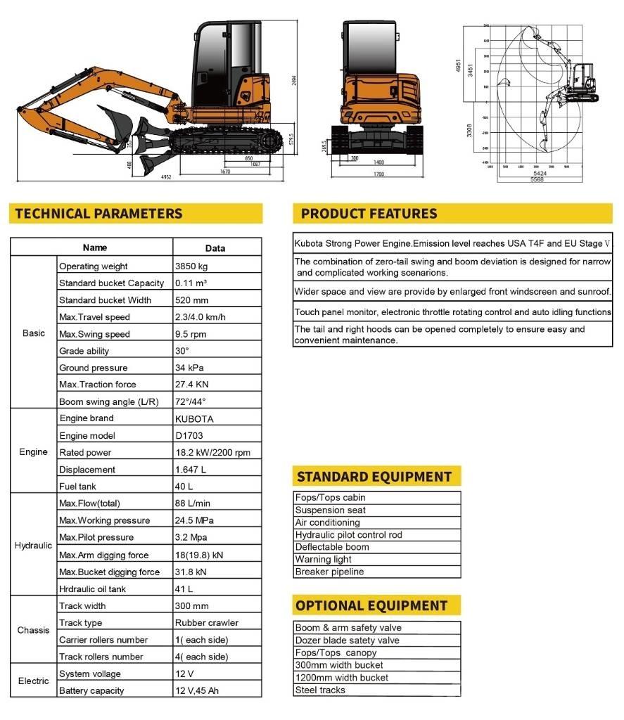 Lonking CDM6035 Mini bagri <7t