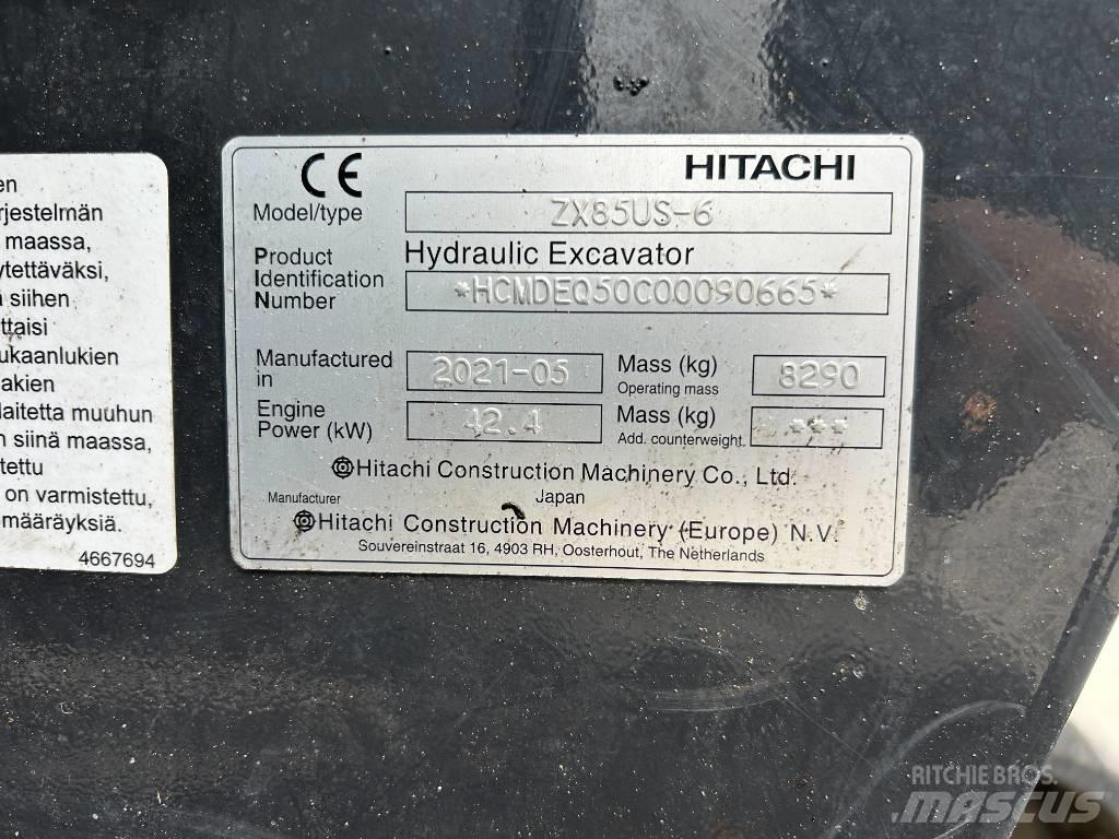 Hitachi ZX85U-6 Midi bagri 7t – 12t