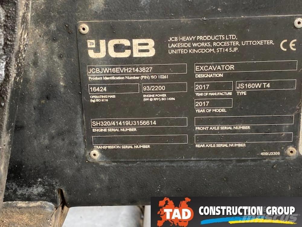 JCB JS 160 W Bagri na kolesih