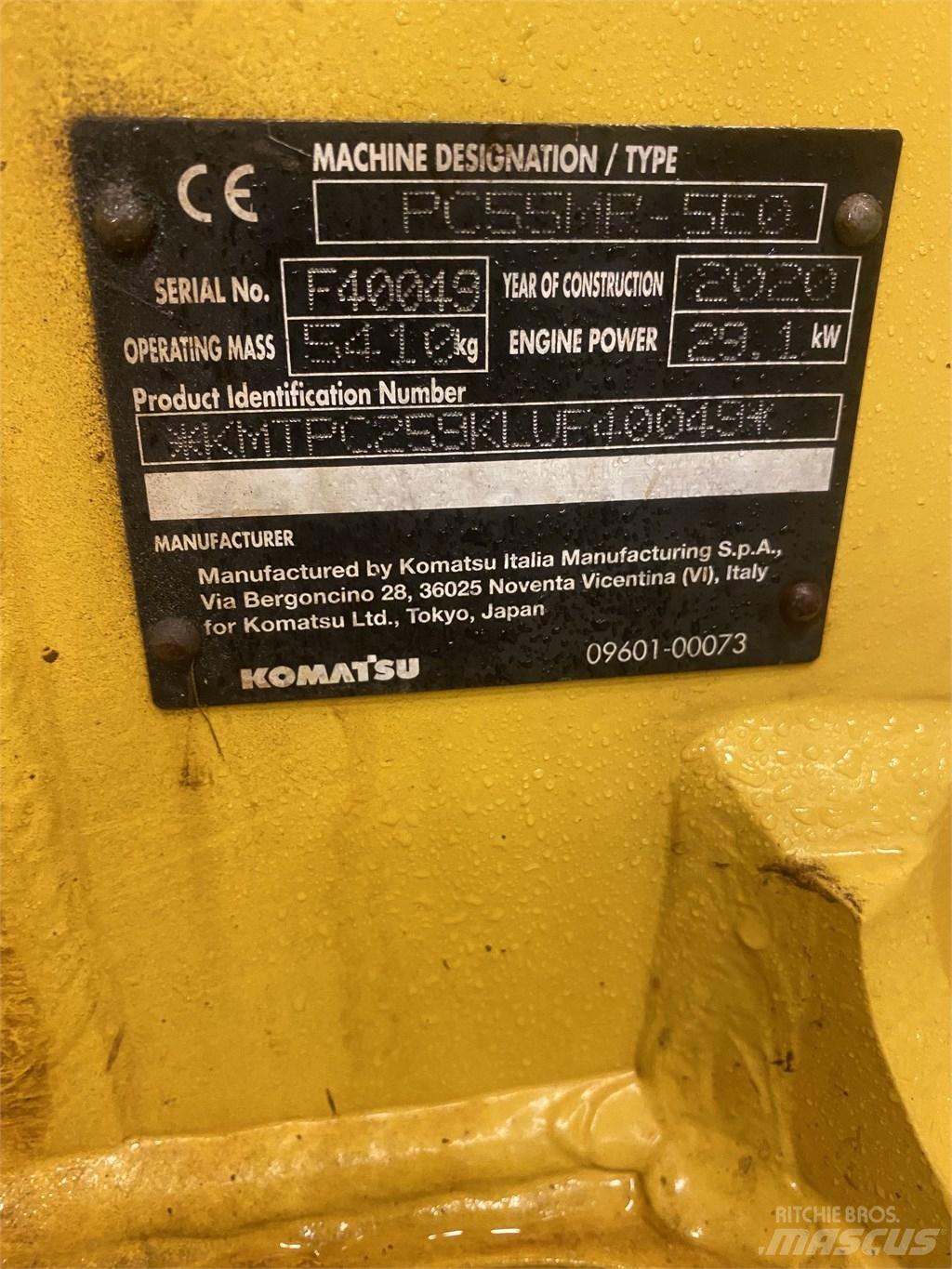 Komatsu PC55MR-5 Mini bagri <7t
