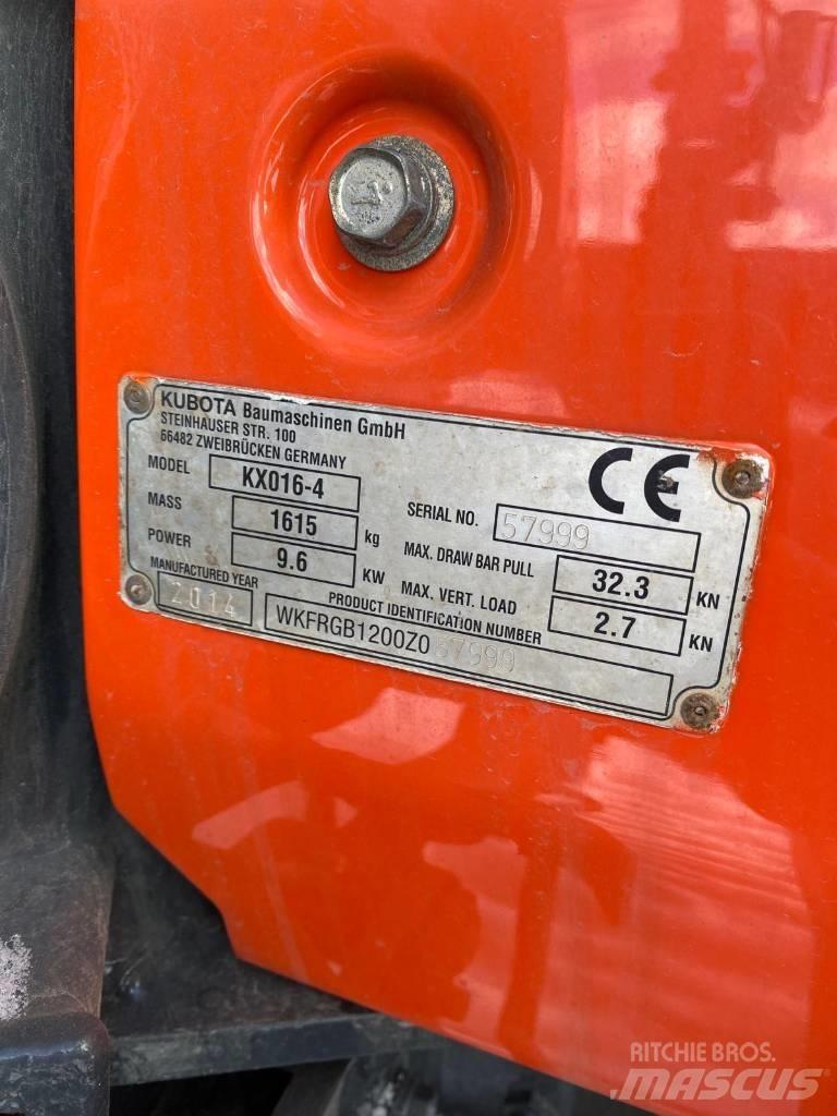 Kubota KX016-4 Mini bagri <7t