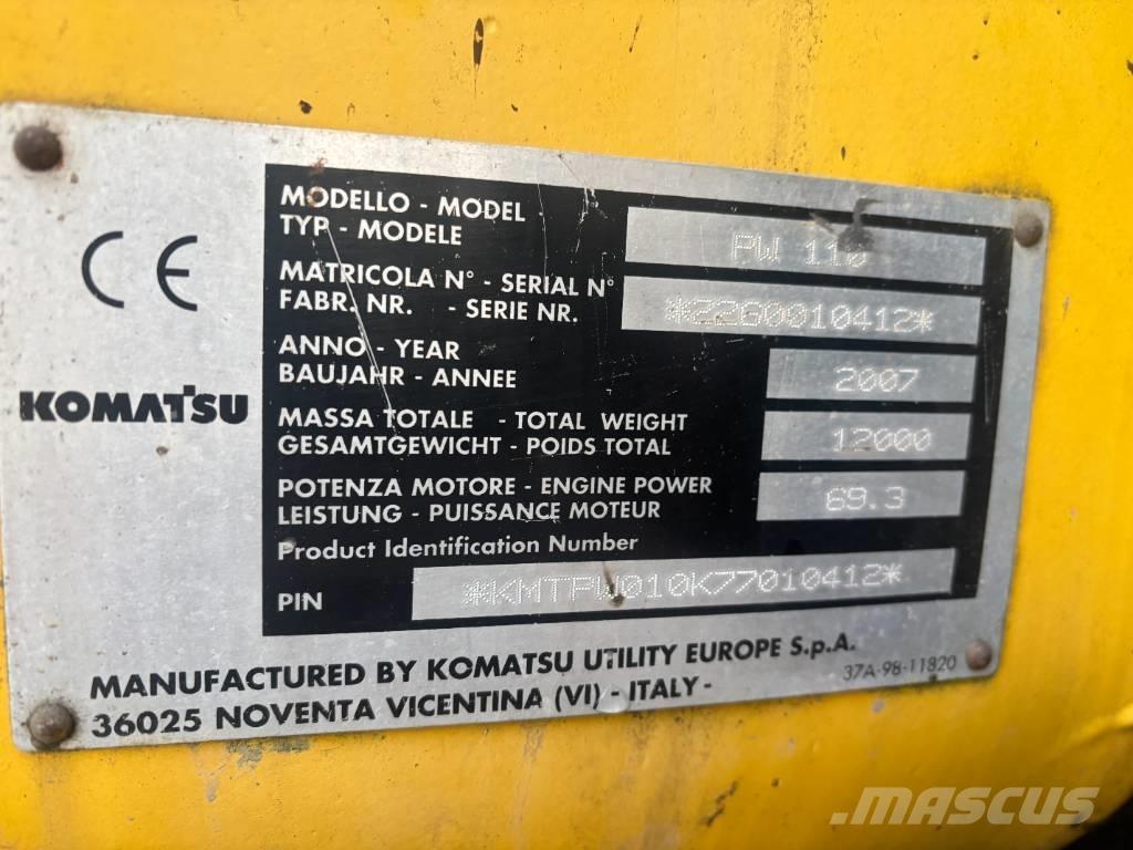 Komatsu PW 110 Bagri na kolesih