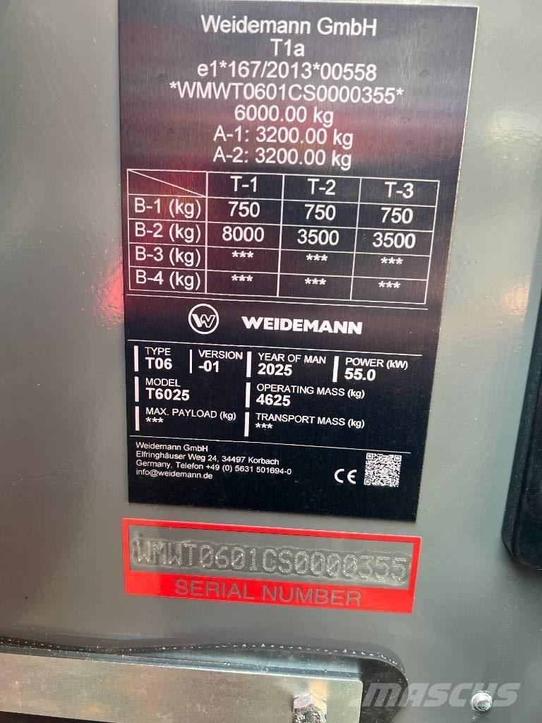 Weidemann T6025 Teleskopski kolesni nakladalci