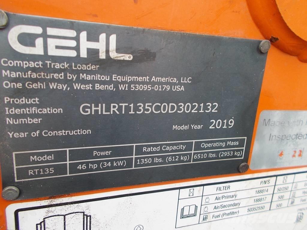 Gehl RT135 Skid steer mini nakladalci