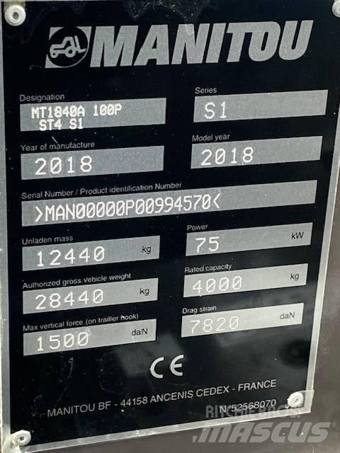  ''SÅLD'' Manitou MT1840A Teleskopski viličarji