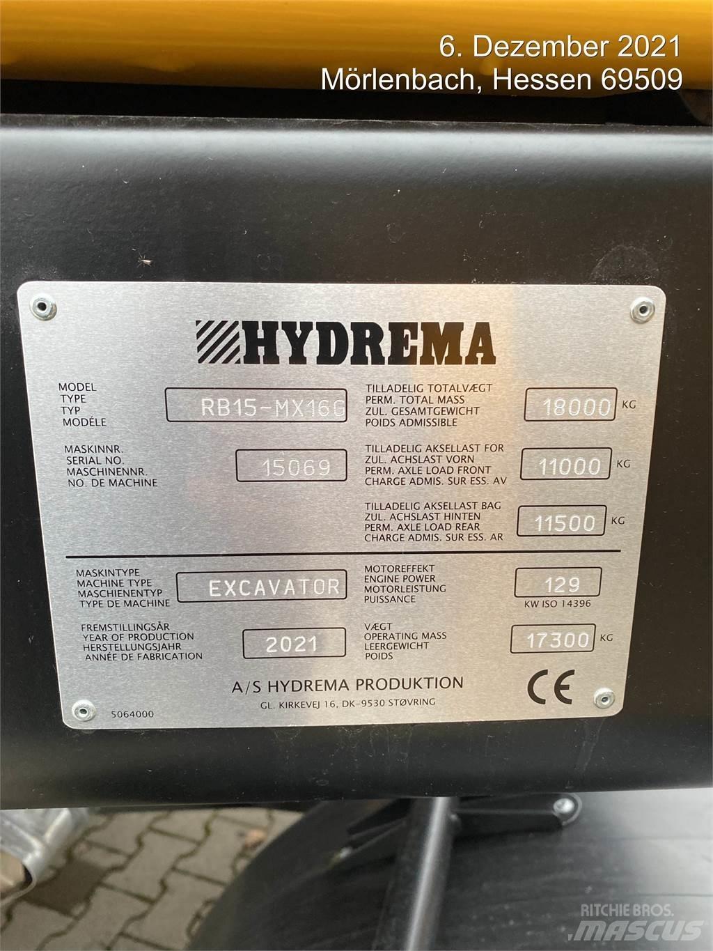 Hydrema MX16G Bagri na kolesih