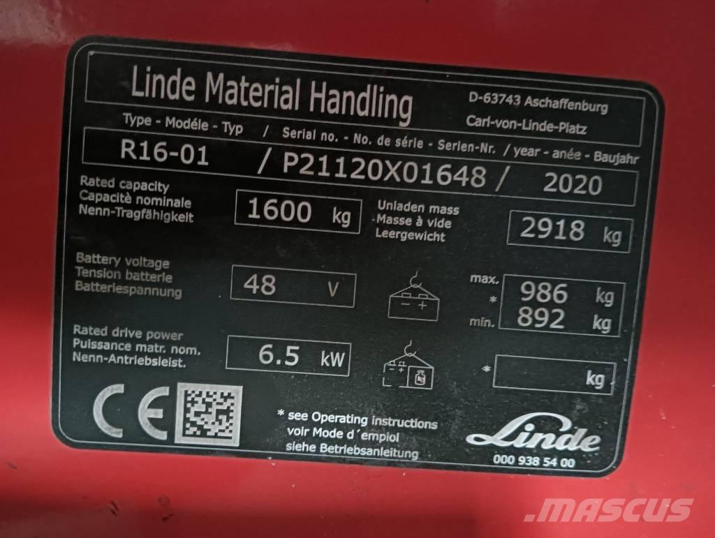 Linde R 16 Viličarji s pomičnim teleskopom