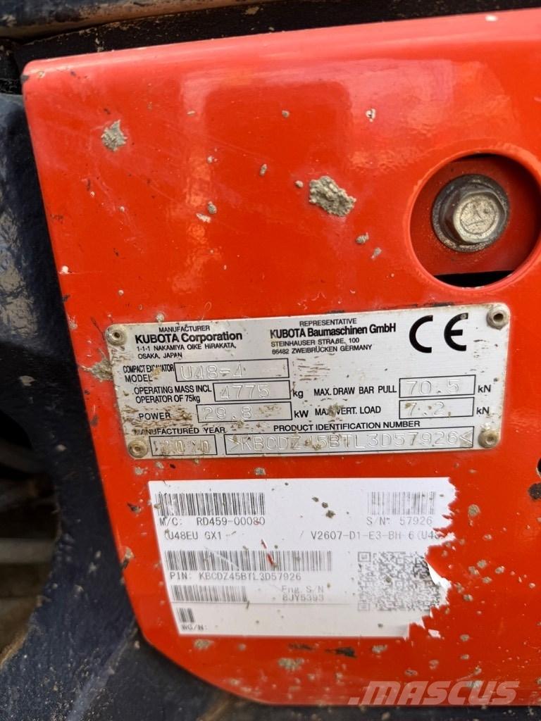 Kubota U 48 Mini bagri <7t