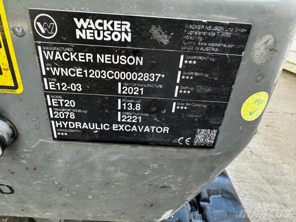 Wacker Neuson ET 20 Mini bagri <7t