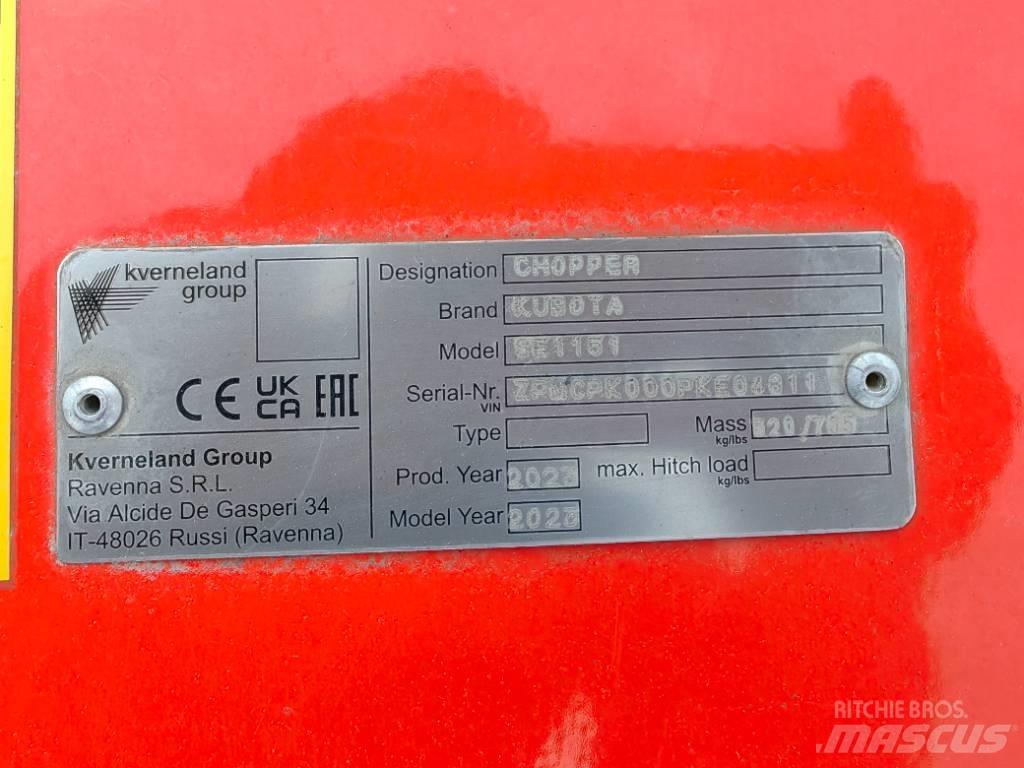 Kubota SE 1151UB Kosilnice za pašnike