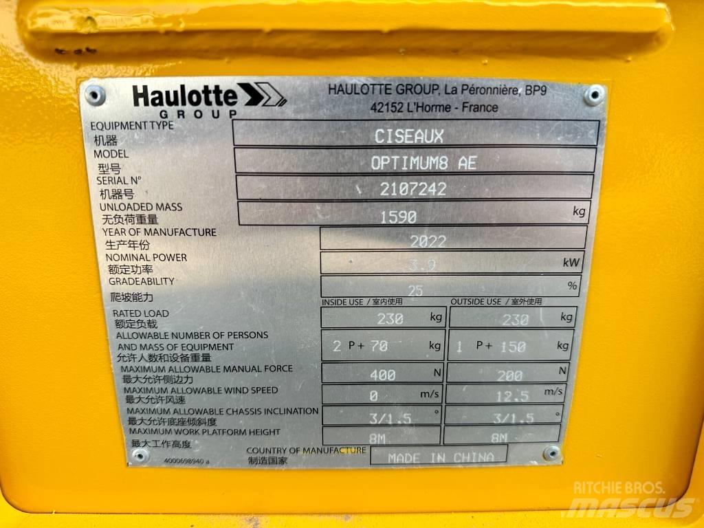 Haulotte OPTIMUM 8 Škarjaste dvižne ploščadi