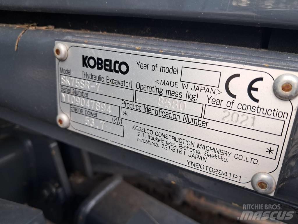 Kobelco SK75SR-7 Midi bagri 7t – 12t