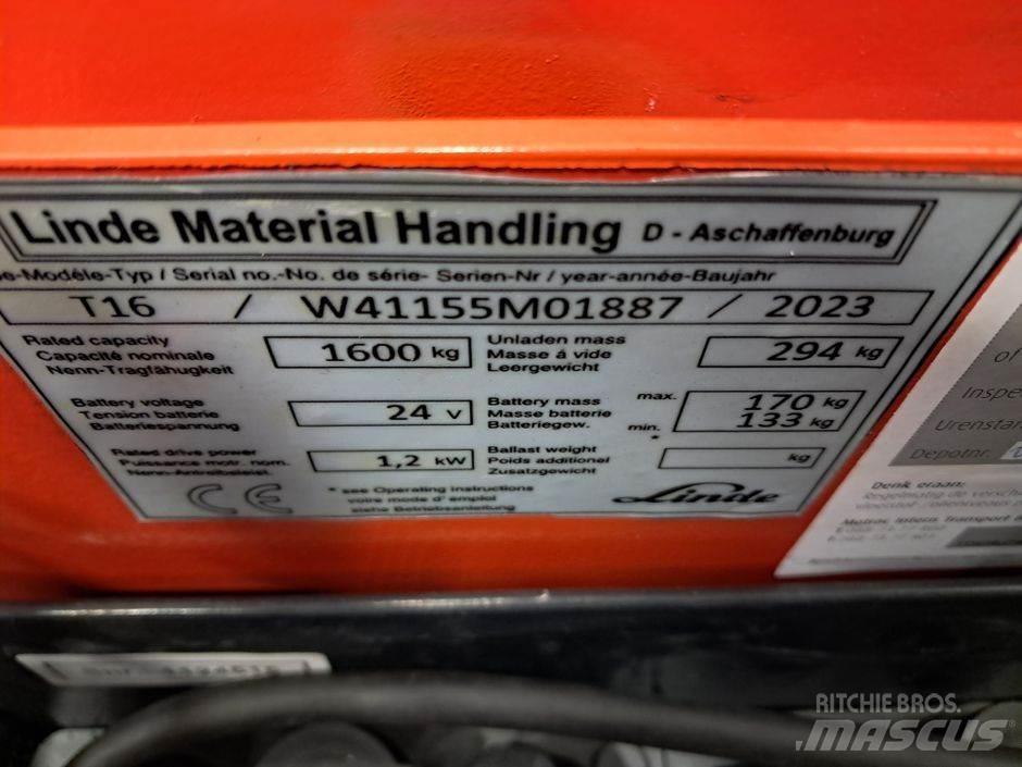 Linde T16 Električni nizko dvižni viličar