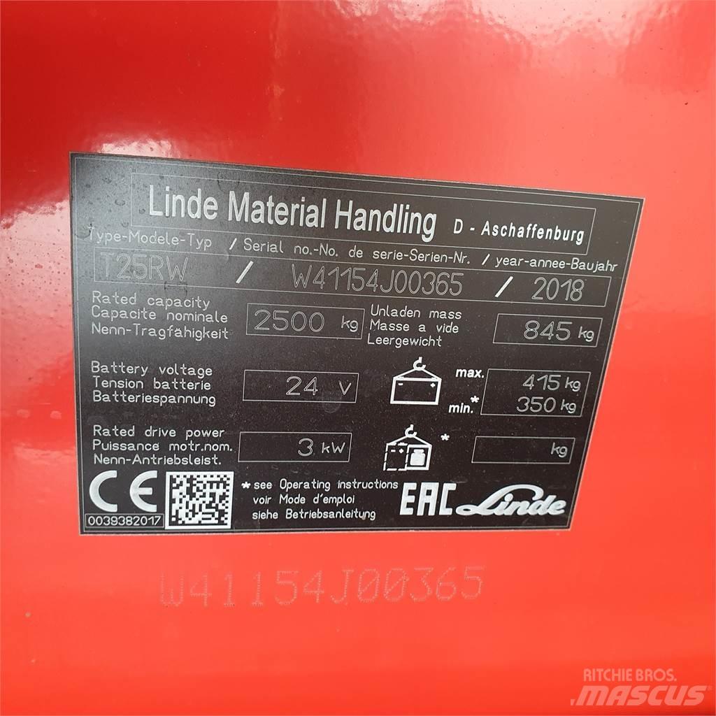 Linde T25RW-lang Električni nizko dvižni viličar