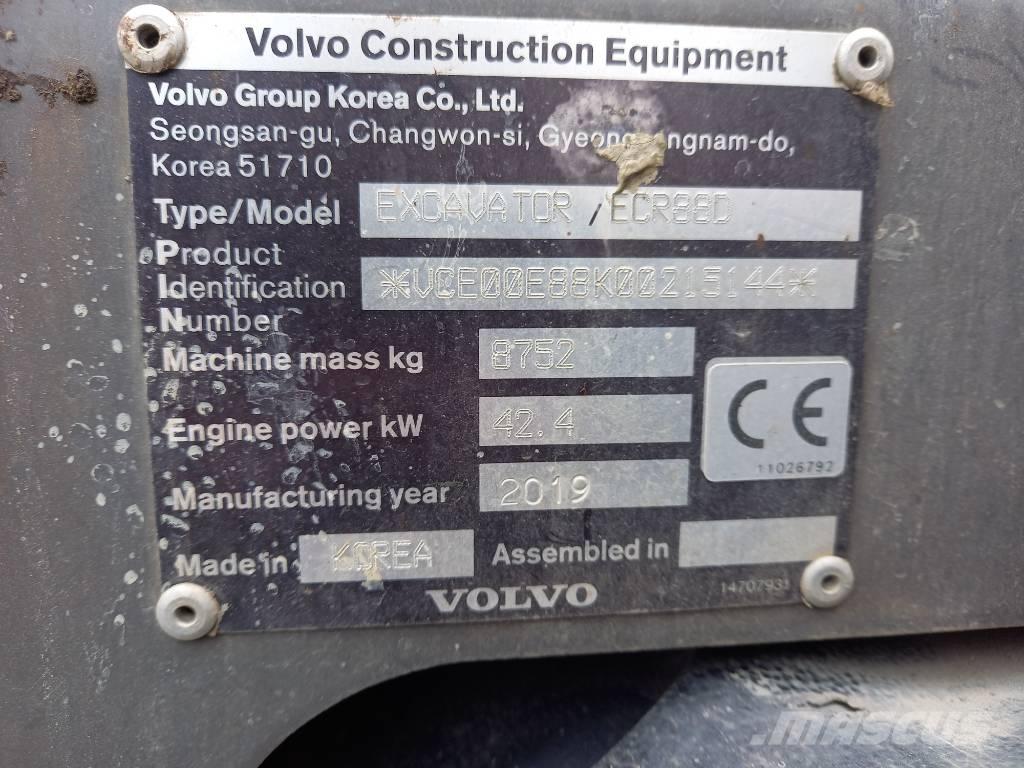 Volvo ECR 88 D Midi bagri 7t – 12t