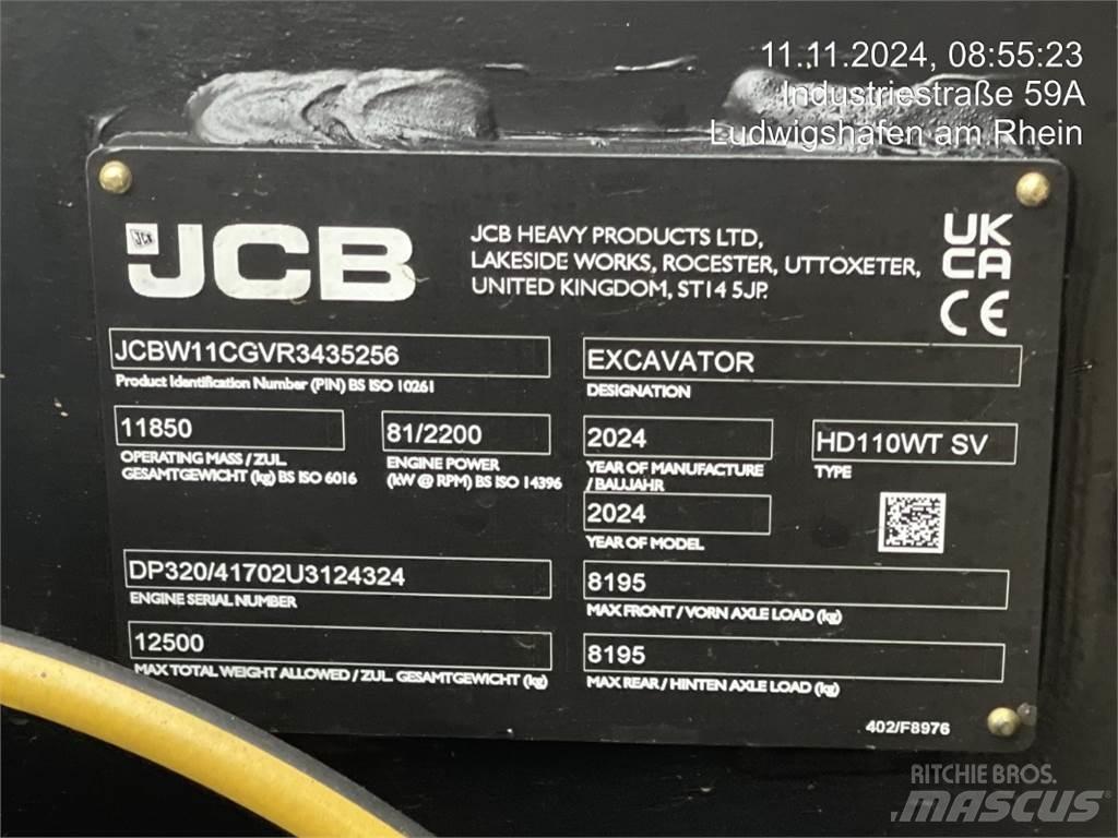 JCB HydraDig 110W Bagri na kolesih