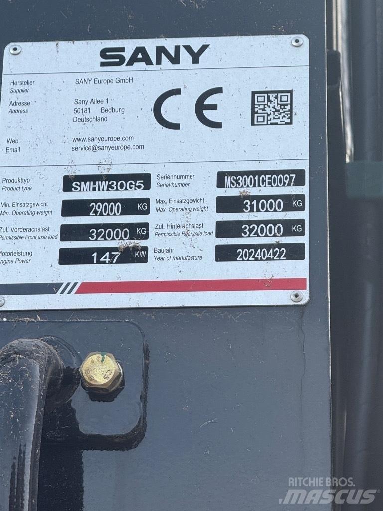 Sany SMHW 30 G5 Bagri za prekladanje primarnih/sekundarnih surovin