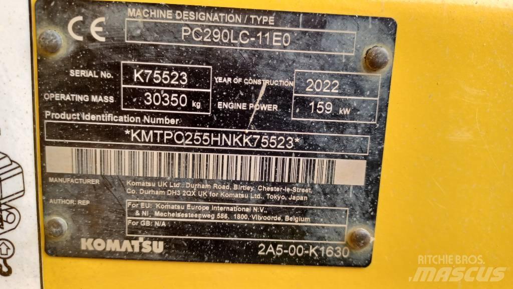 Komatsu PC 290 LC-11 Bagri goseničarji