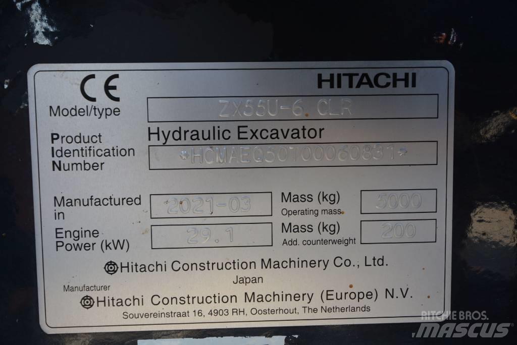Hitachi ZX 55 U-6 Mini bagri <7t