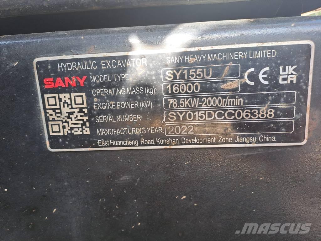 Sany SY 155 U Bagri goseničarji