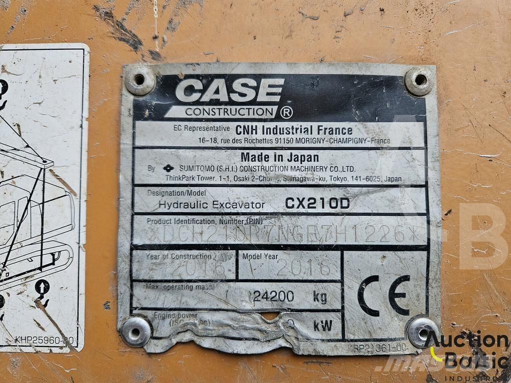 CASE CX 210 D Bagri goseničarji