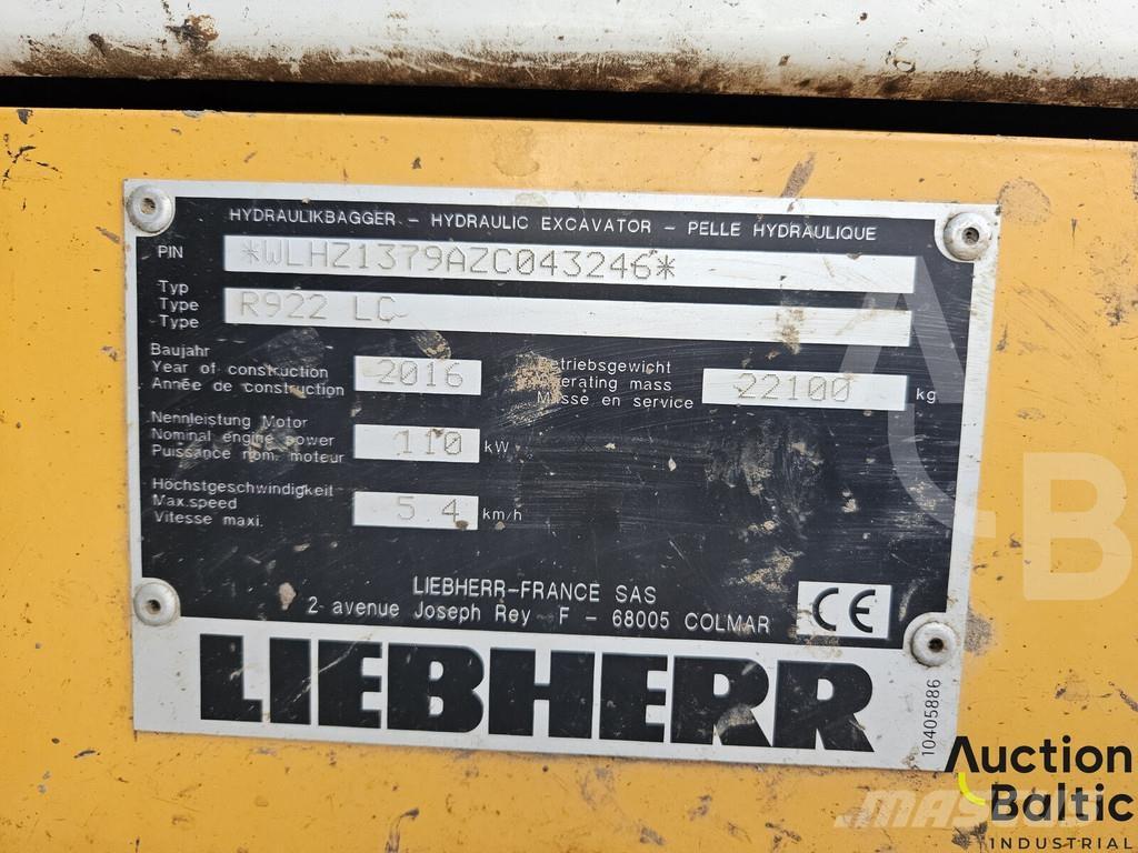 Liebherr R922 LC Bagri goseničarji