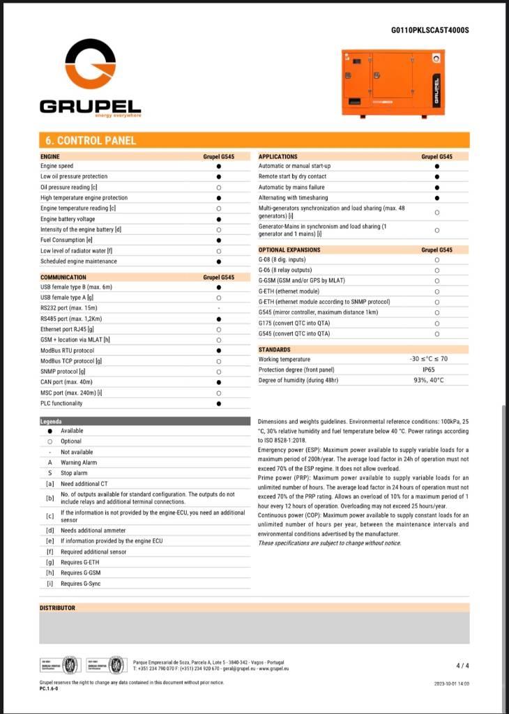  Grupel G545 Dizelski agregati