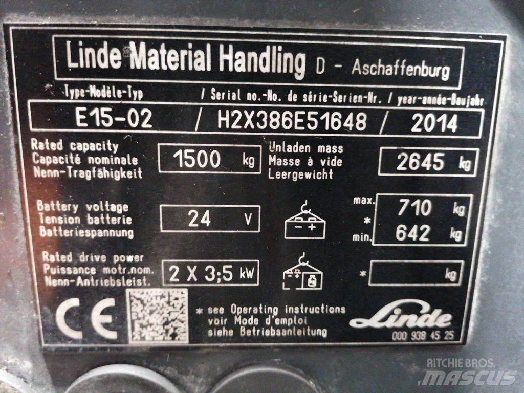 Linde E15-02 Električni viličarji
