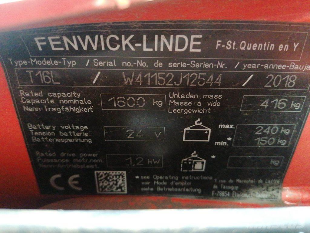 Linde T16L Električni nizko dvižni viličar