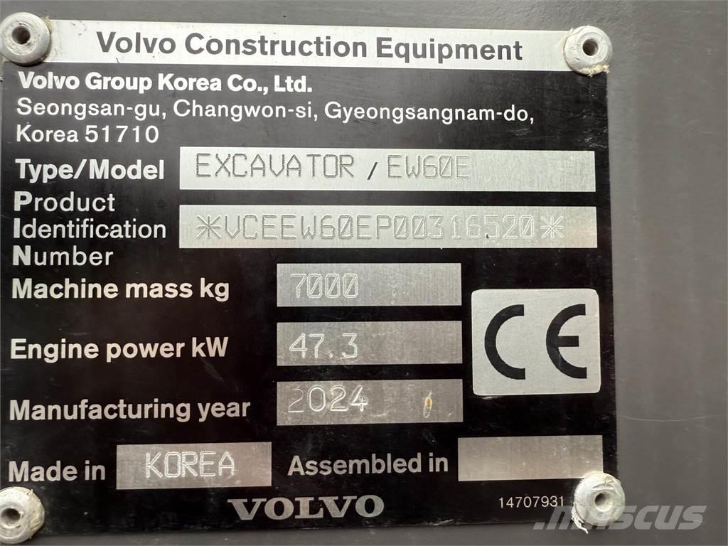 Volvo EW60 E Bagri na kolesih