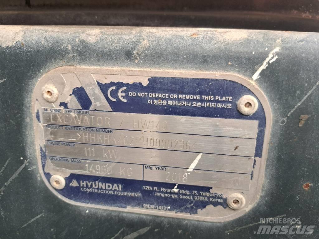 Hyundai HW140 Bagri na kolesih