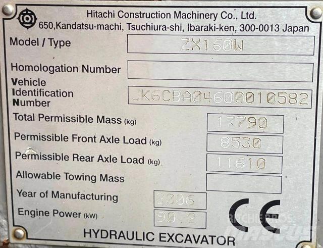 Hitachi ZX 160W Bagri na kolesih