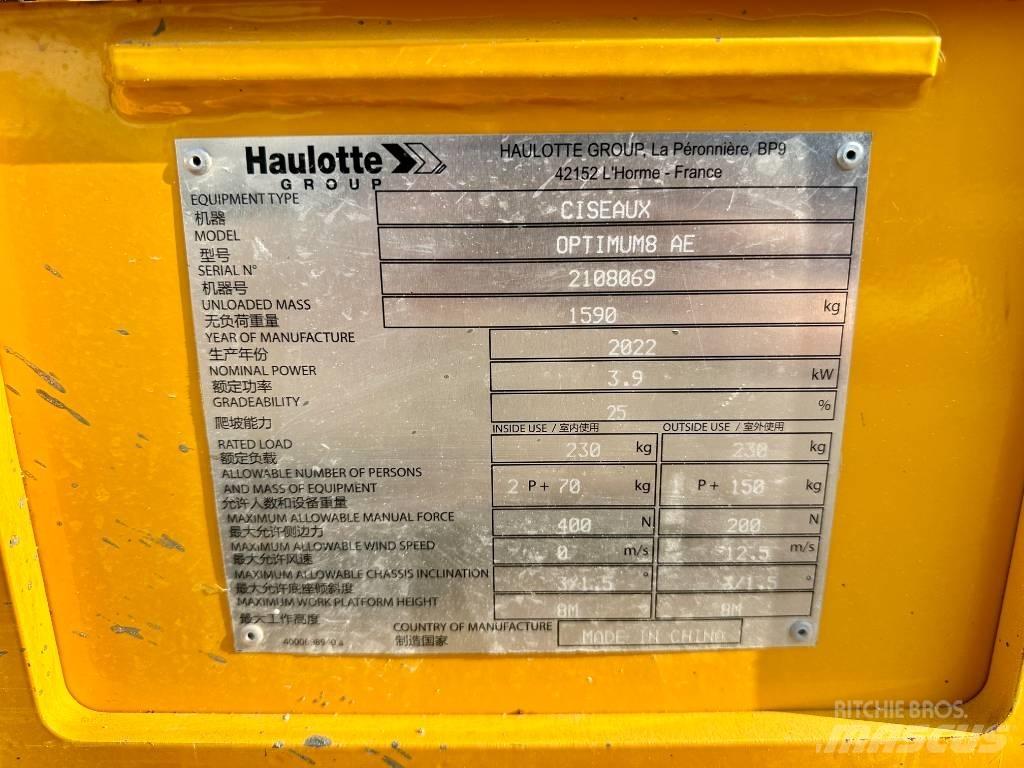 Haulotte OPTIMUM 8 Škarjaste dvižne ploščadi