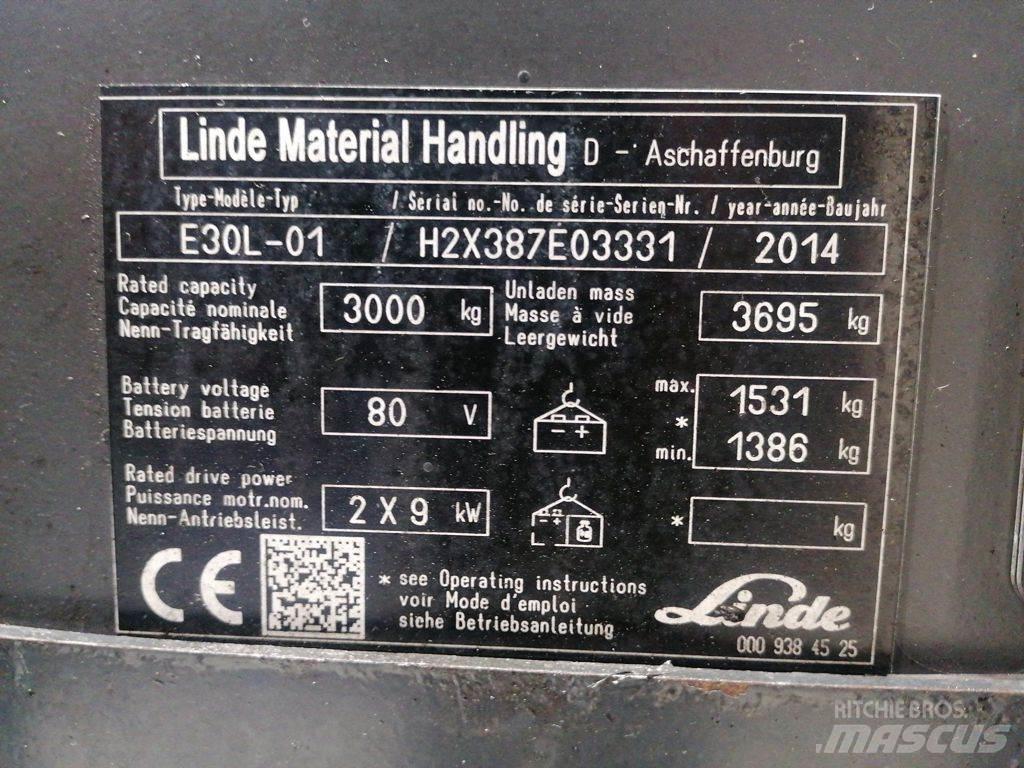 Linde E30L-01 Električni viličarji