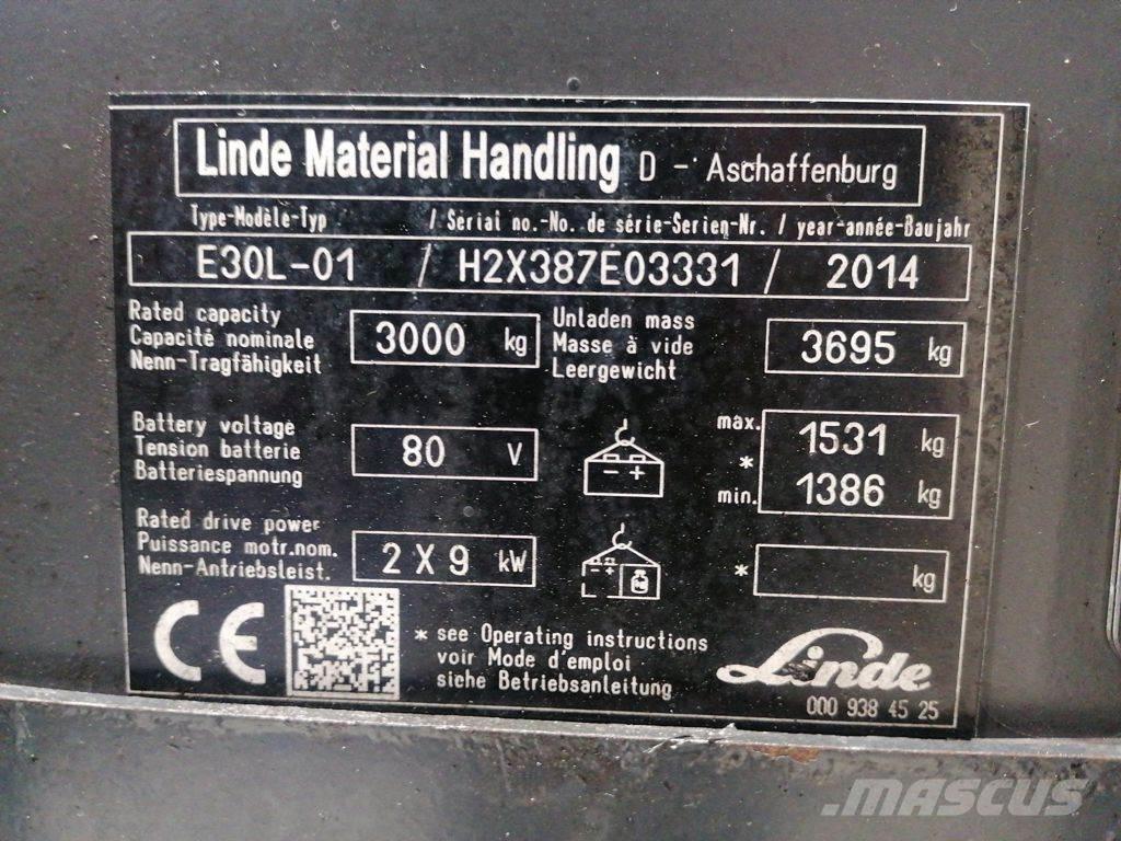 Linde E30L-01 Električni viličarji