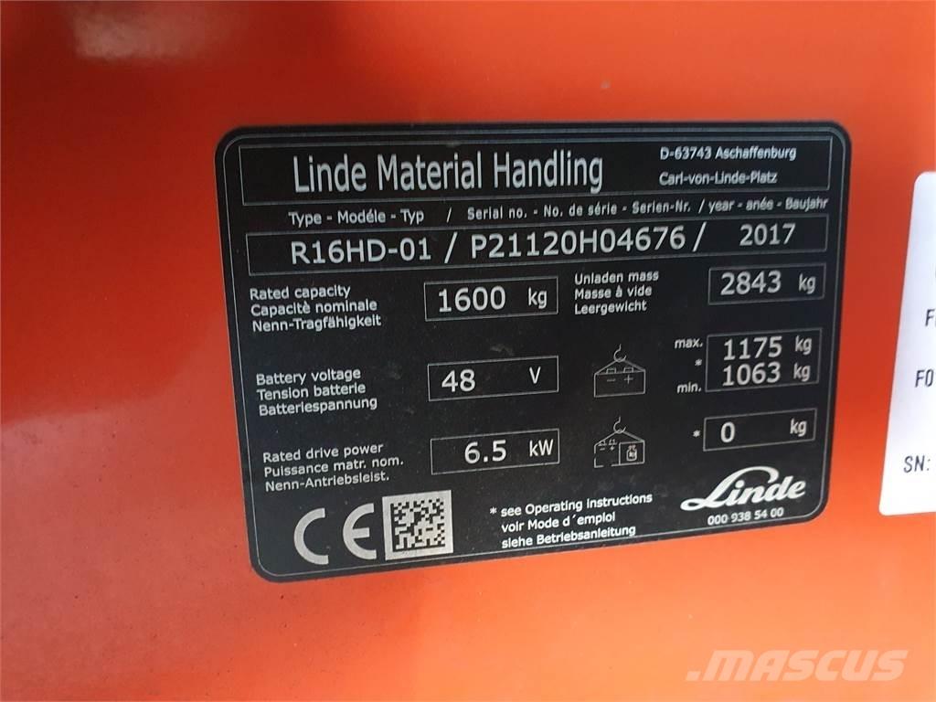 Linde R16HD Viličarji s pomičnim teleskopom