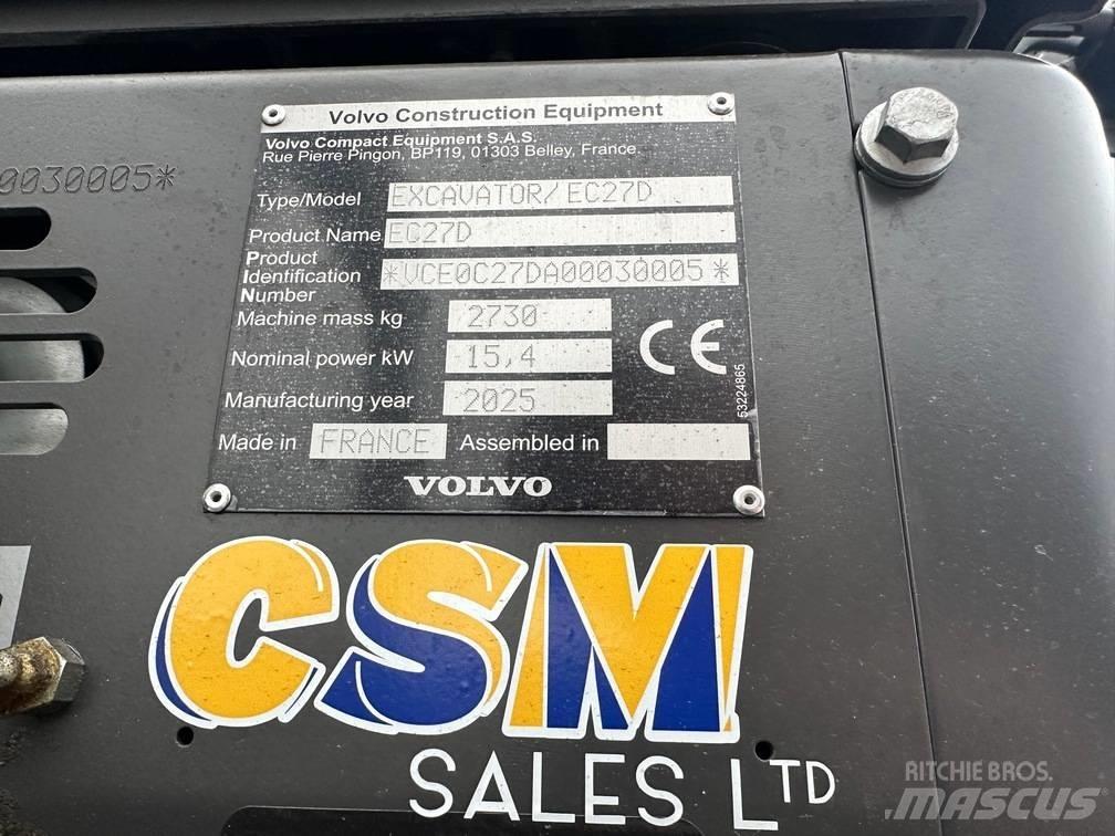 Volvo EC 27 D Mini bagri <7t