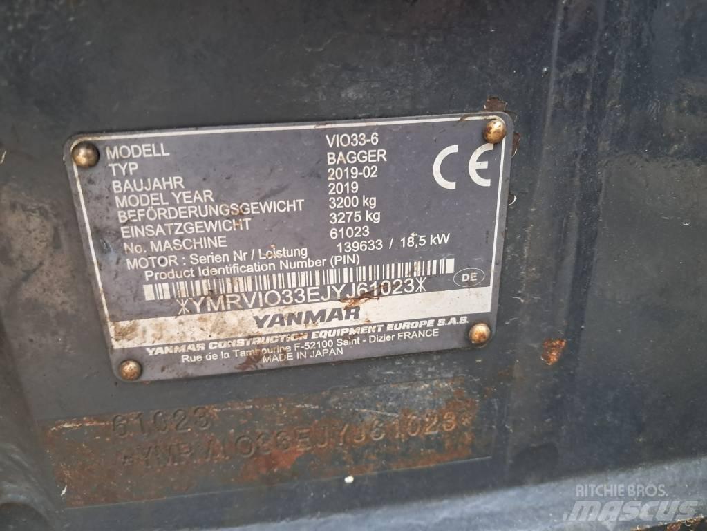 Yanmar Vio 33 Mini bagri <7t