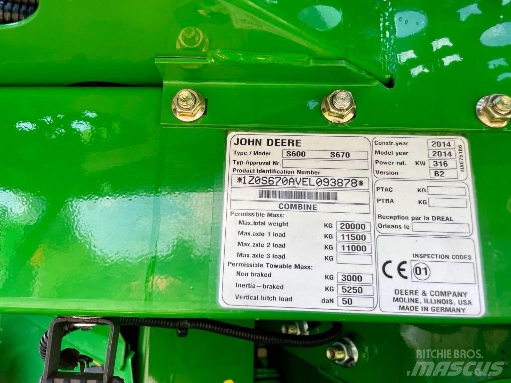 John Deere S 670 i Kombajni