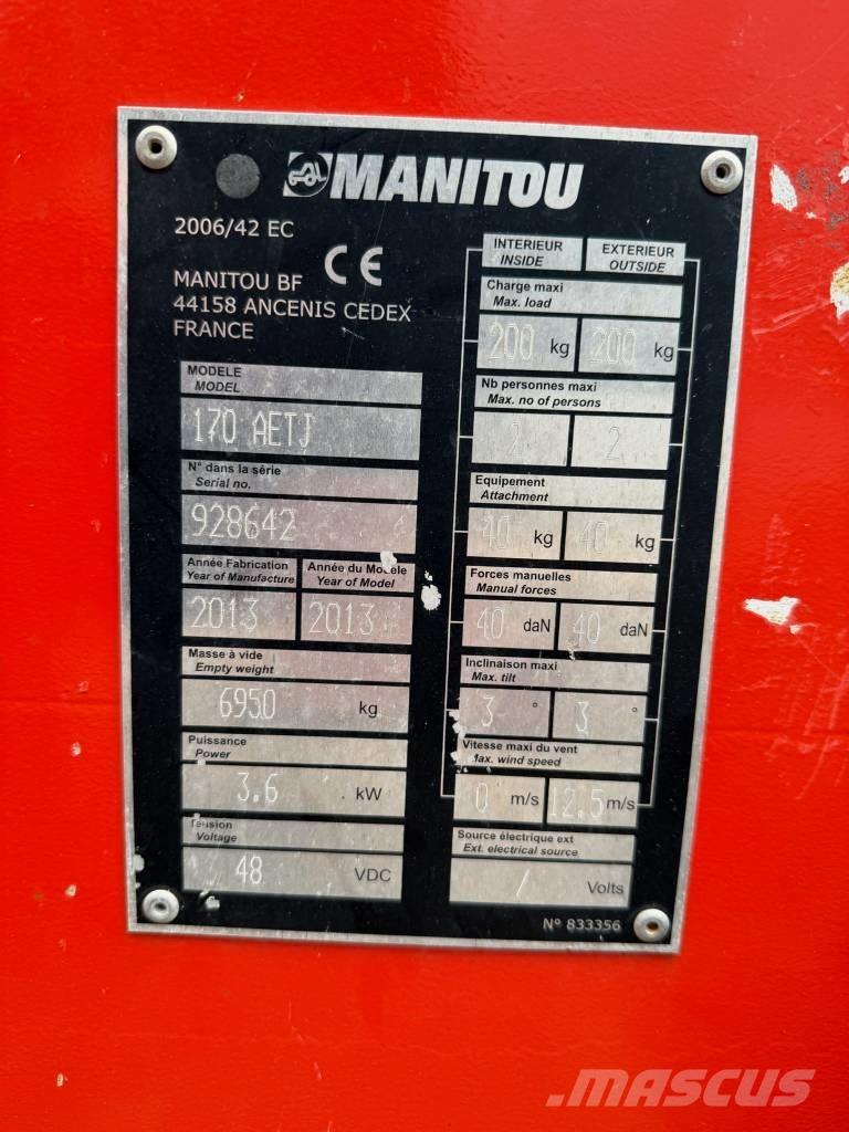 Manitou 170 AETJ Zglobne dvižne ploščadi