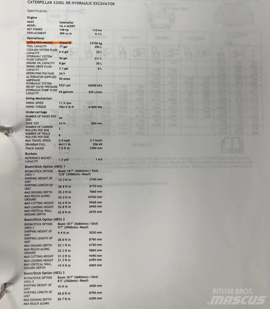 CAT 320 D L Bagri goseničarji