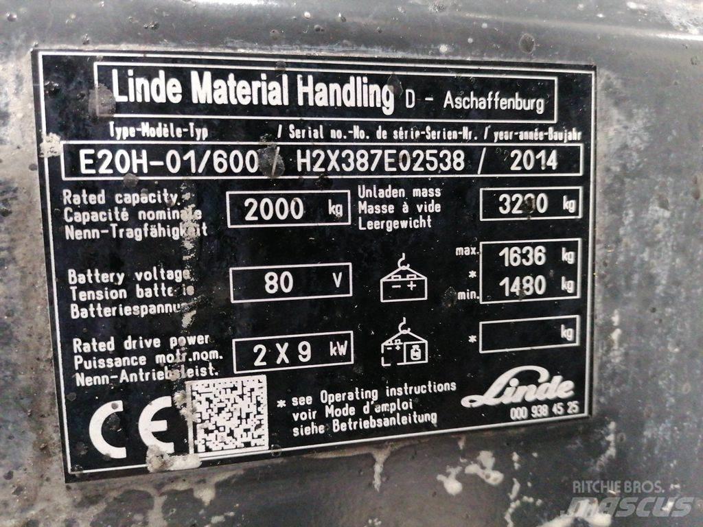 Linde E20H-01/600 Električni viličarji