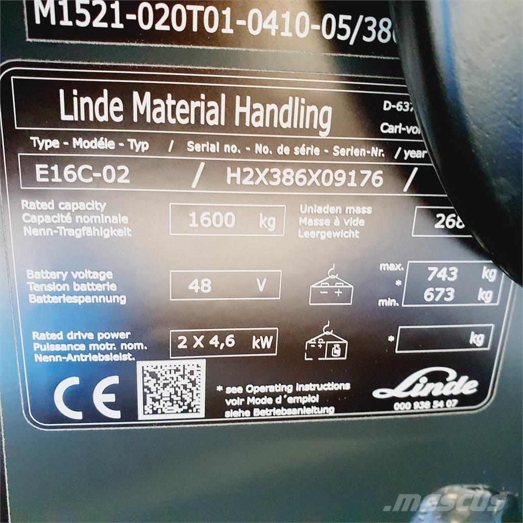 Linde E16C Električni viličarji