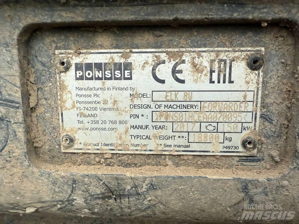 Ponsse ELK 8W Forwarderji