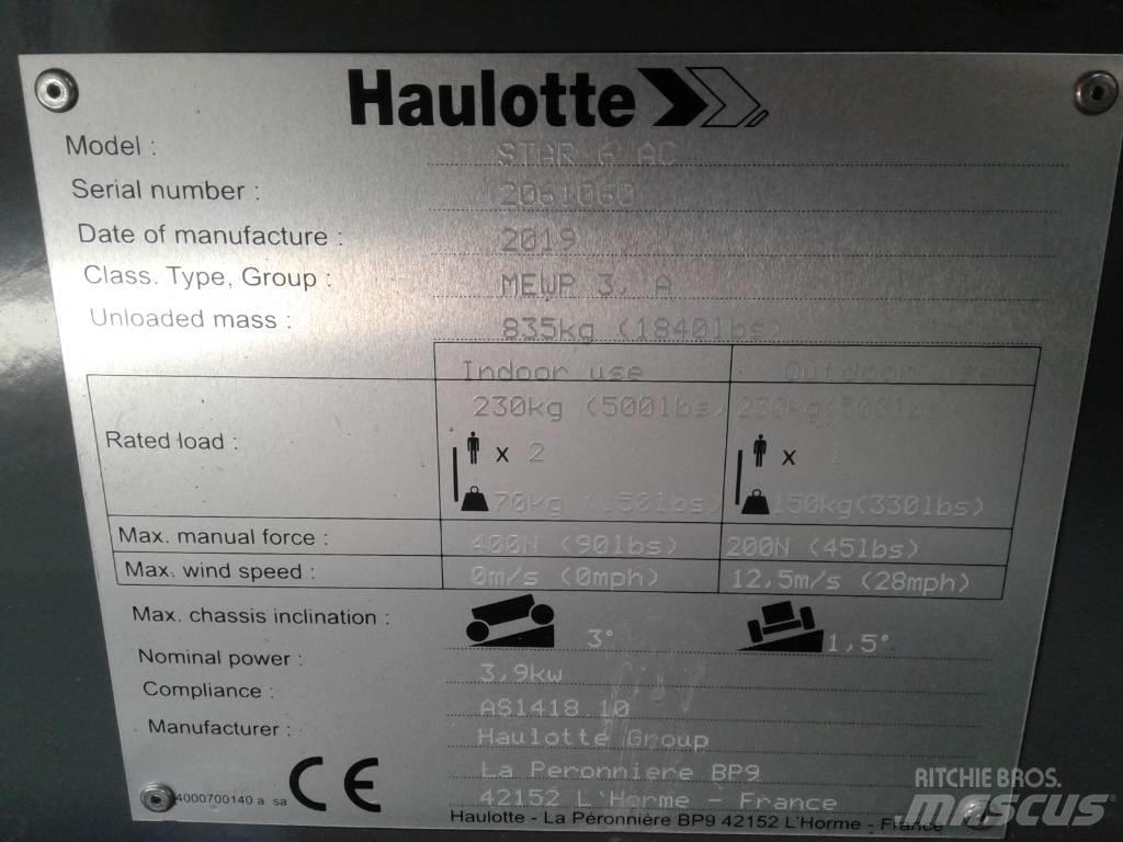 Haulotte Star 6 Vertikalna dvigala