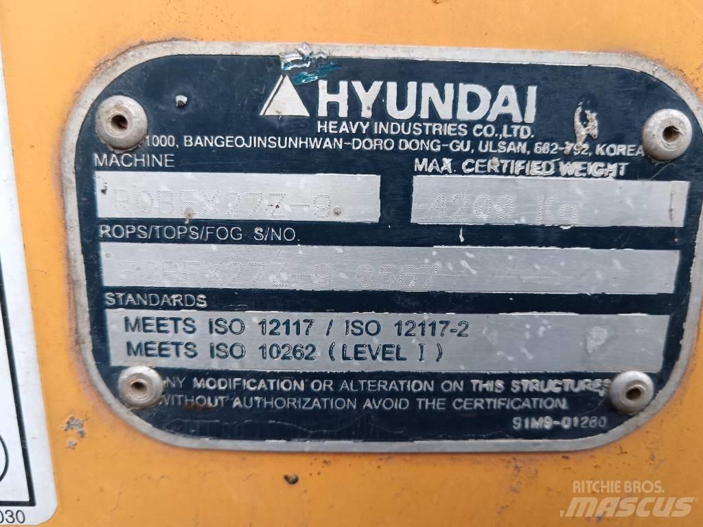Hyundai Robex 27 Z-9 Mini bagri <7t